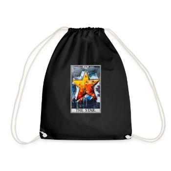 Tarot Cards Tarot Card The Star The Star - Drawstring Bag - black - Front