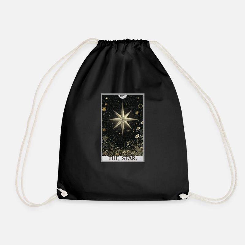 Tarotkarten Tarotkarte The Star Der Stern - Turnbeutel - Schwarz