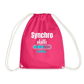 Loading synchro skills. Synchronized swimming - Drawstring Bag - fuchsia - Front