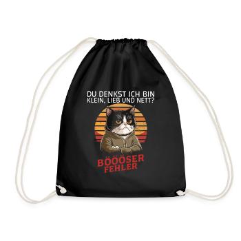 You think I'm small, sweet and nice? Fun - Drawstring Bag - black - Front