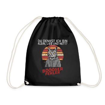 You think I'm small, sweet and nice? Fun - Drawstring Bag - black - Front