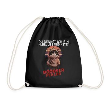 You think I'm small, sweet and nice? Fun - Drawstring Bag - black - Front