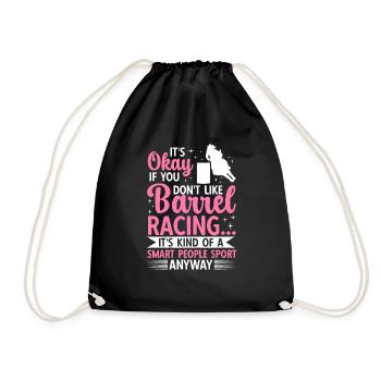 Cheval de course de barils de rodéo - Sac de sport léger - noir - Devant