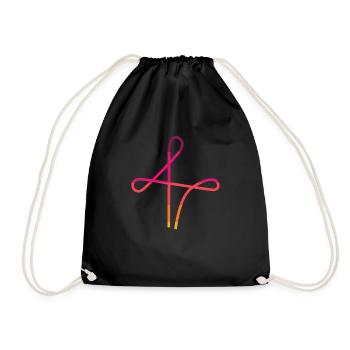 Cheval de course de barils de rodéo - Sac de sport léger - noir - Devant