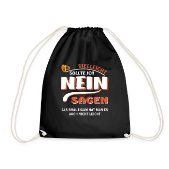 NEIN SAGEN BRÄUTIGAM - Turnbeutel - Schwarz - Vorne