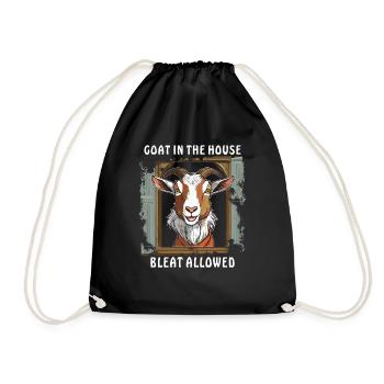 CHÈVRE ZIEGE DANS LA MAISON BÊLEMENT PERMIS - Sac de sport léger - noir - Devant