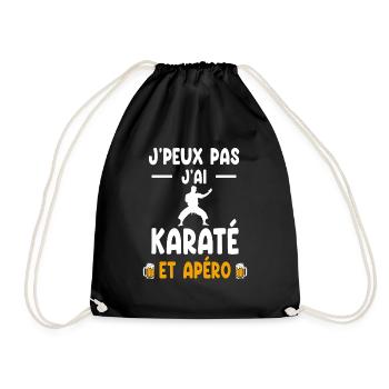 karateka I can't I karate aperitif - Drawstring Bag - black - Front