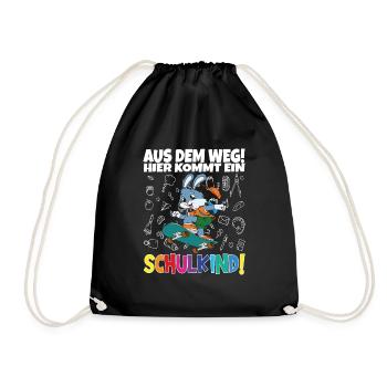 School Child 2024 School Enrollment Back to School - Drawstring Bag - black - Front