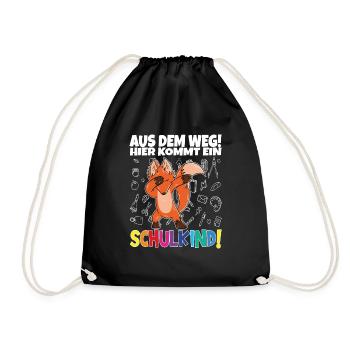 School Child 2024 School Enrollment Back to School - Drawstring Bag - black - Front