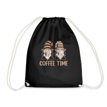 Gnome drôle & Amateur de café Café des nains de jardin - Sac de sport léger - noir - Devant