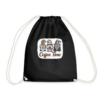 Gnome drôle & Amateur de café Café des nains de jardin - Sac de sport léger - noir - Devant