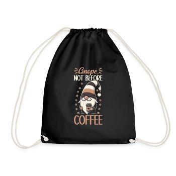 Gnome drôle & Amateur de café Café des nains de jardin - Sac de sport léger - noir - Devant