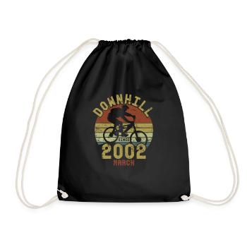 Birthday Downhill Bike Bike March 2002 - Drawstring Bag - black - Front