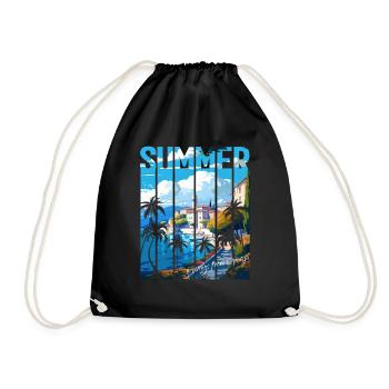 Croatie Croatie Hrvatska voyage été opatija - Sac de sport léger - noir - Devant