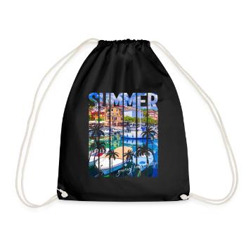 Kroatien Kroatien Kroatien Hrvatska Reisen Sommer opatija - Turnbeutel - Schwarz - Vorne