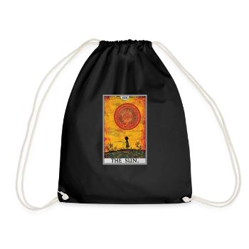Tarotkarten Tarotkarte The Sun Die Sonne - Turnbeutel - Schwarz - Vorne
