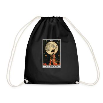 Tarotkarten Tarotkarte The Moon Der Mond - Turnbeutel - Schwarz - Vorne