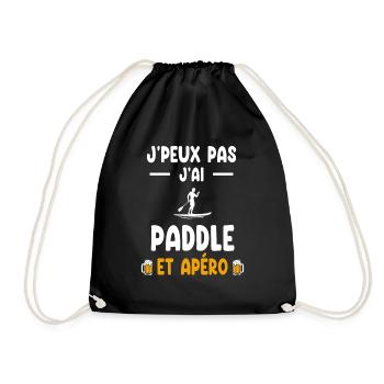 paddleur je peux pas j'ai paddle apéro - Sac de sport léger - noir - Devant