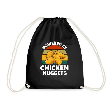 Nuggets de poulet Nuggets de poulet - Sac de sport léger - noir - Devant