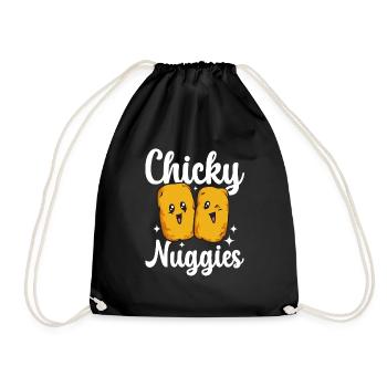 Nuggets de poulet Nuggets de poulet - Sac de sport léger - noir - Devant