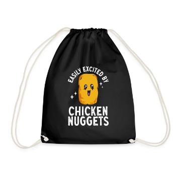 Nuggets de poulet Nuggets de poulet - Sac de sport léger - noir - Devant