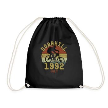 Birthday Downhill Bike Bike July 1992 - Drawstring Bag - black - Front
