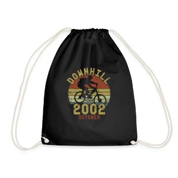 Birthday Downhill Bike Bike October 2002 - Drawstring Bag - black - Front