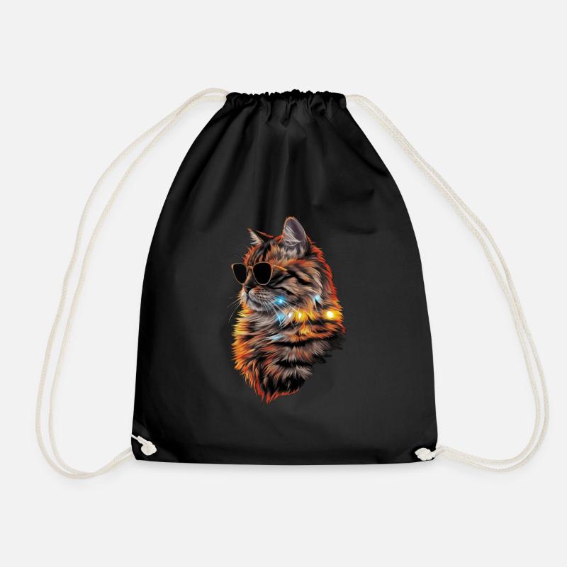 Sonnenbrille mit Perserkatze Geschenk - Turnbeutel - Schwarz