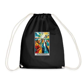 Tarot Cards Tarot Card 20 Judgment Court - Drawstring Bag - black - Front