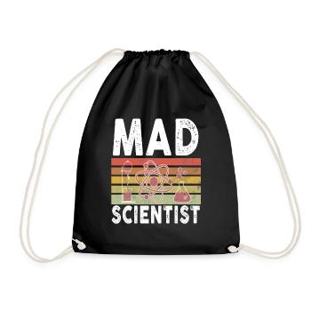 Mad Scientist - Drawstring Bag - black - Front