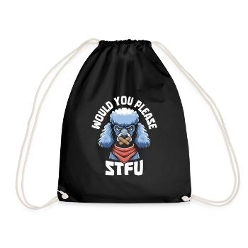 Caniche, tais-toi, s’il te plaît, tais-toi - Sac de sport léger - noir - Devant