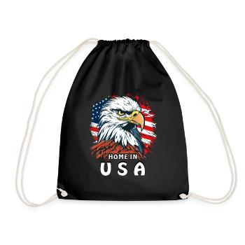 SEEADLER HOME IN USA - Turnbeutel - Schwarz - Vorne