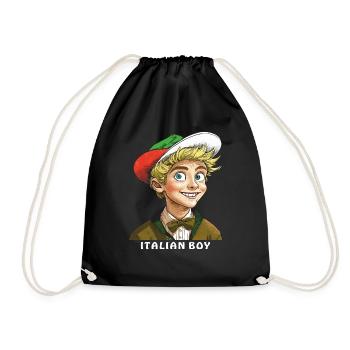 BOY ITALY ITALIAN BOY - Drawstring Bag - black - Front