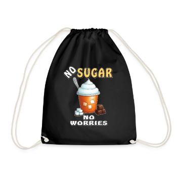 PAS DE SUCRE, PAS DE SOUCIS - Sac de sport léger - noir - Devant