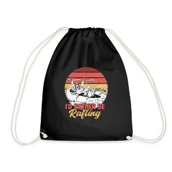 Je préfère faire du rafting - Sac de sport léger - noir - Devant