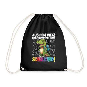 School Child 2024 School Enrollment Back to School - Drawstring Bag - black - Front