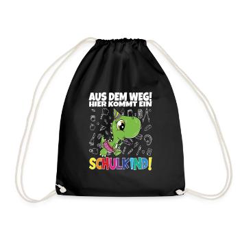 School Child 2024 School Enrollment Back to School - Drawstring Bag - black - Front