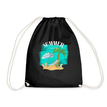 Summer Feelings - Drawstring Bag - black - Front