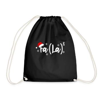 Funny Christmas Math Teacher Fa La8 Equations - Turnbeutel - Schwarz - Vorne