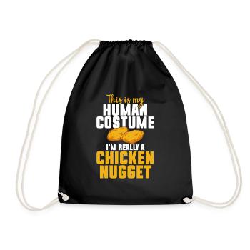 Chicken Nugget Lover Chicken Nuggets - Drawstring Bag - black - Front