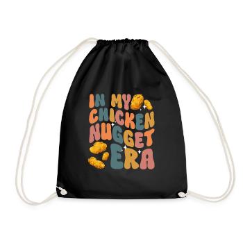 Chicken Nugget Liebhaber Chicken Nuggets - Turnbeutel - Schwarz - Vorne