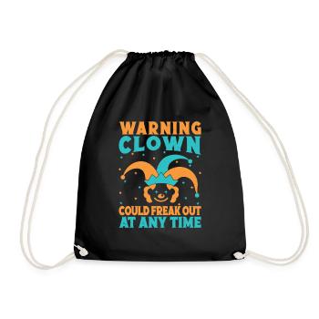Clown Freak Out Circus Performer Gift Idea - Drawstring Bag - black - Front