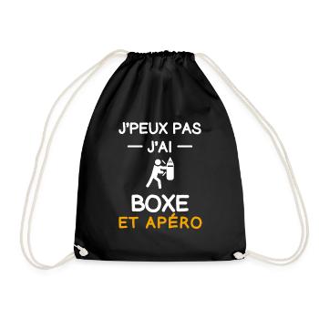 I can't I boxed aperitif boxer - Drawstring Bag - black - Front