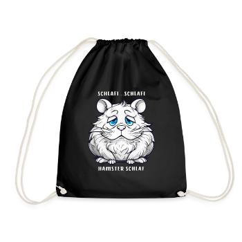 SCHLAFI SCHLAFI HAMSTER SLEEP - Drawstring Bag - black - Front