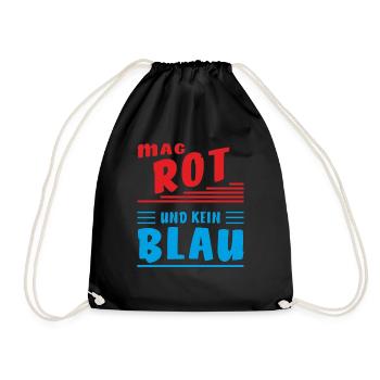 LIKES RED AND NOT BLUE - Drawstring Bag - black - Front