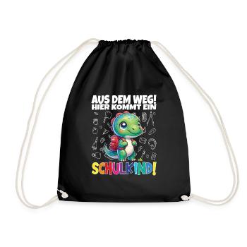 School Child 2024 School Enrollment Back to School - Drawstring Bag - black - Front