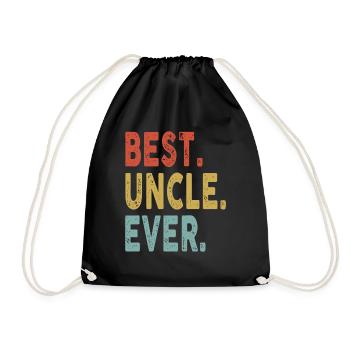 Vintage Meilleur Oncle Couleurs Rétro Meilleur Oncle Jamais - Sac de sport léger - noir - Devant
