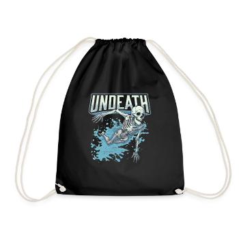 Swimming Swimmer Skeleton Undeath - Drawstring Bag - black - Front