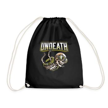 Parachutist Skydiving Skeleton - Drawstring Bag - black - Front