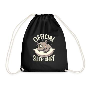 Offizielles Schlafhaus Rhino PJ Sleeping Nickering - Turnbeutel - Schwarz - Vorne